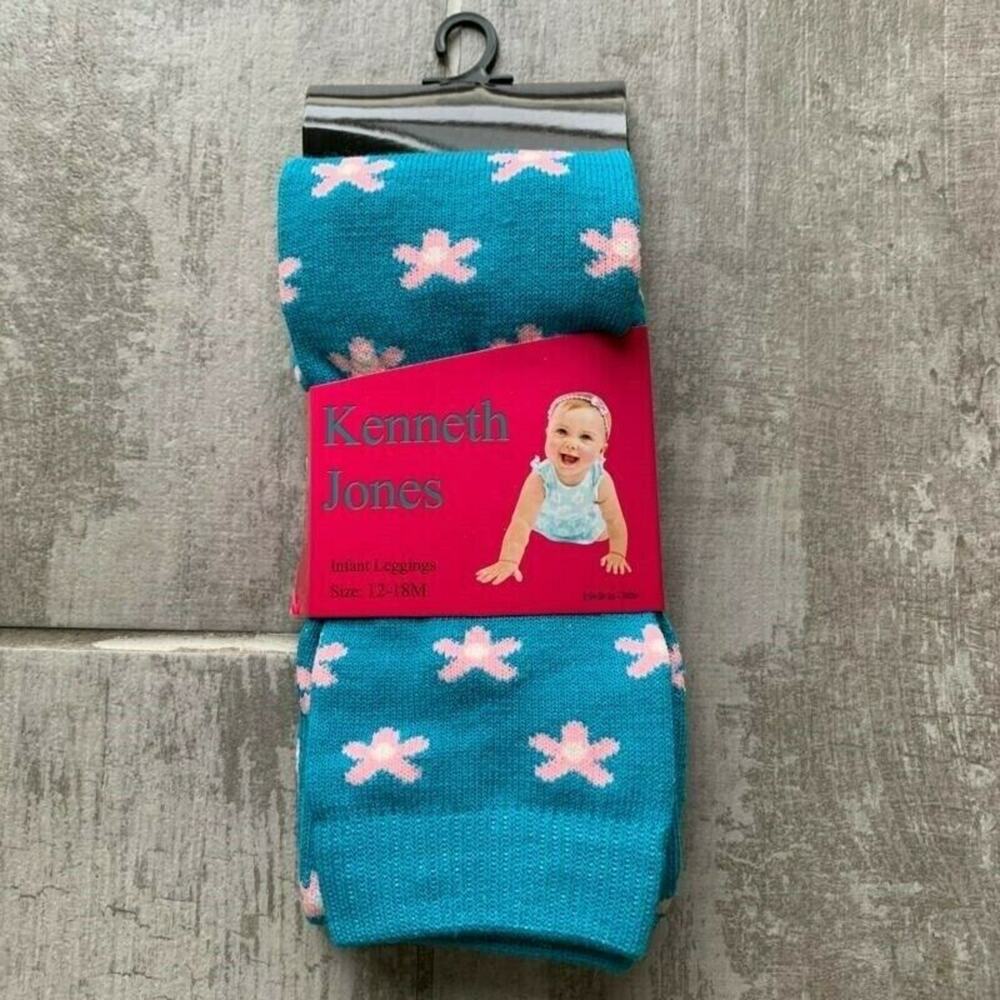 Kenneth Jones Baby Girl Toddler Leggings Open Foot Size 12-18 Months NWT